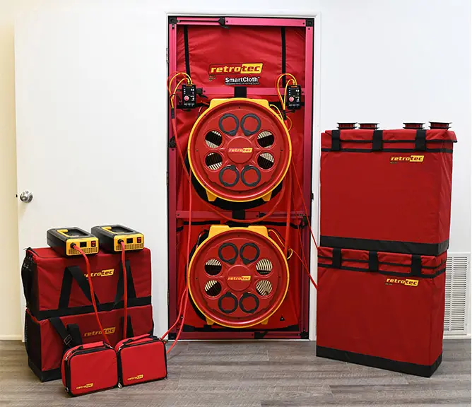 7210 Blower Door System Setup