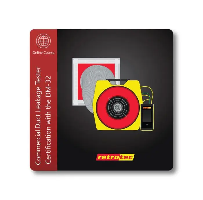 Commercial DucTester course with DM32 or DM32x gauge