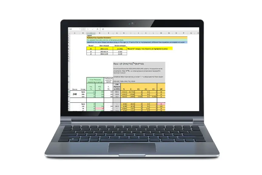 DM32 Flow Calculator